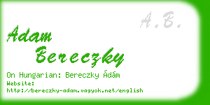 adam bereczky business card